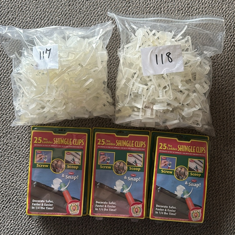 Gutter Clips, decorates 50’ of gutters, use with any threaded-end pole